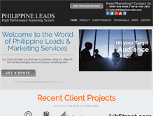 Tablet Screenshot of philippineleads.com